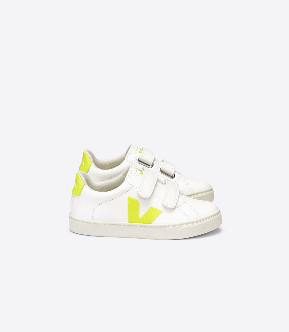 Tenis Veja Niños - Esplar Velcro Chromefree - Blancos - 354OHULGC